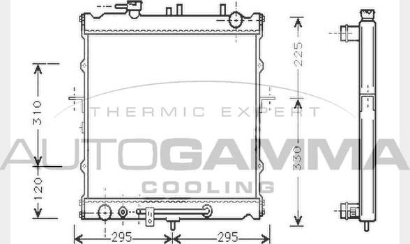 Autogamma 104277 - Радіатор, охолодження двигуна autocars.com.ua
