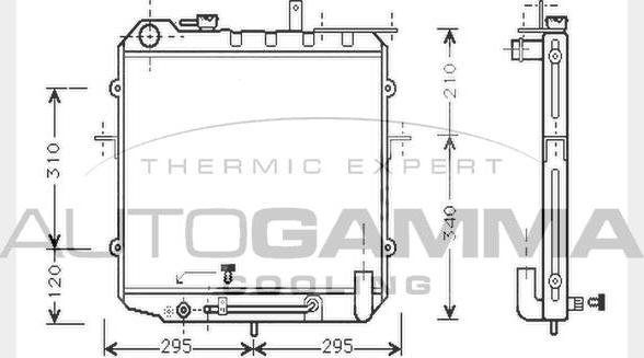 Autogamma 104278 - Радіатор, охолодження двигуна autocars.com.ua
