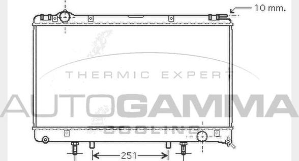 Autogamma 104282 - Радіатор, охолодження двигуна autocars.com.ua