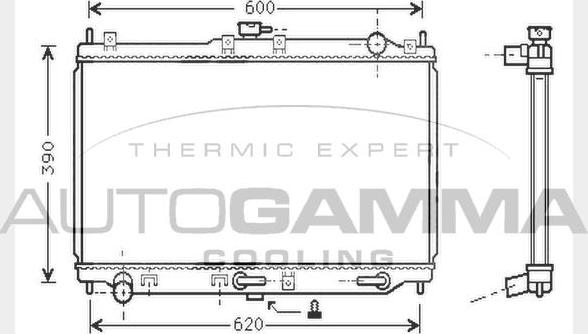 Autogamma 104285 - Радіатор, охолодження двигуна autocars.com.ua