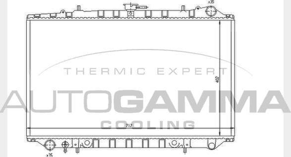 Autogamma 104312 - Радіатор, охолодження двигуна autocars.com.ua