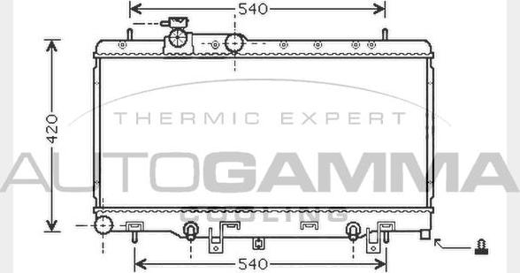 Autogamma 104314 - Радіатор, охолодження двигуна autocars.com.ua