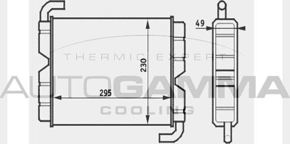 Autogamma 104345 - Теплообмінник, опалення салону autocars.com.ua