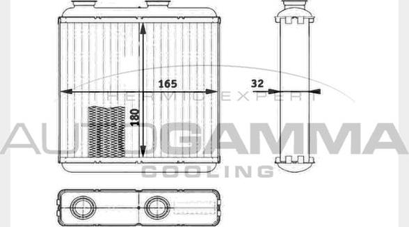 Autogamma 104350 - Теплообмінник, опалення салону autocars.com.ua