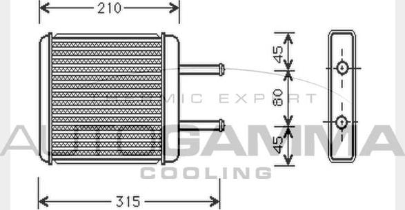 Autogamma 104387 - Теплообмінник, опалення салону autocars.com.ua