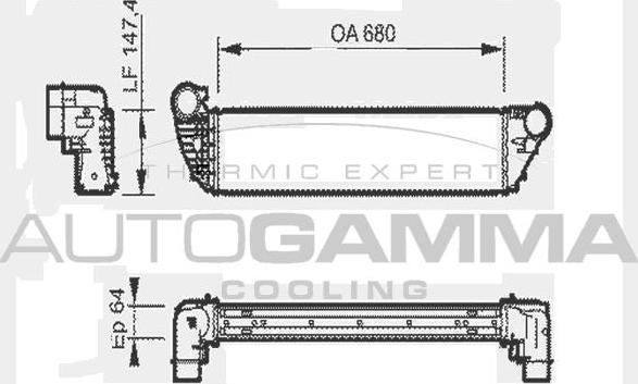 Autogamma 104413 - Интеркулер autocars.com.ua