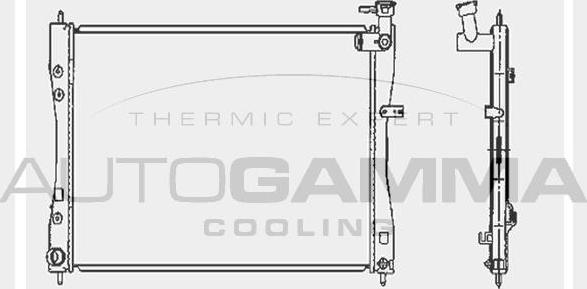 Autogamma 104418 - Радіатор, охолодження двигуна autocars.com.ua