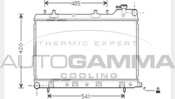 Autogamma 104434 - Радіатор, охолодження двигуна autocars.com.ua