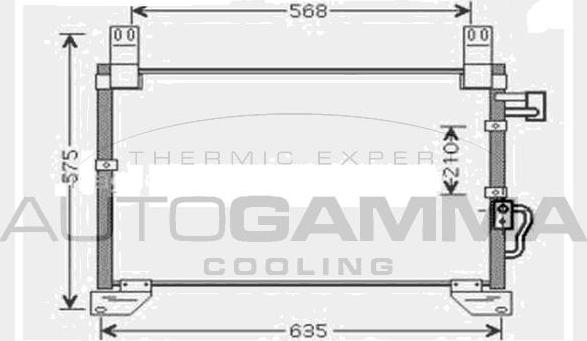 Autogamma 104441 - Конденсатор, кондиціонер autocars.com.ua