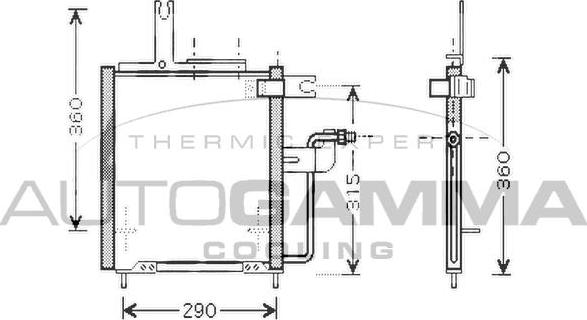 Autogamma 104457 - Конденсатор, кондиціонер autocars.com.ua