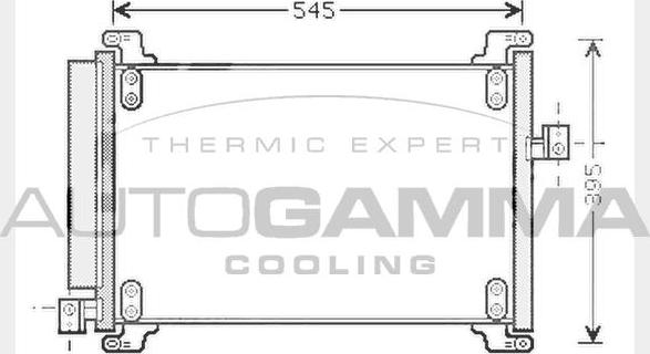 Autogamma 104468 - Конденсатор, кондиціонер autocars.com.ua