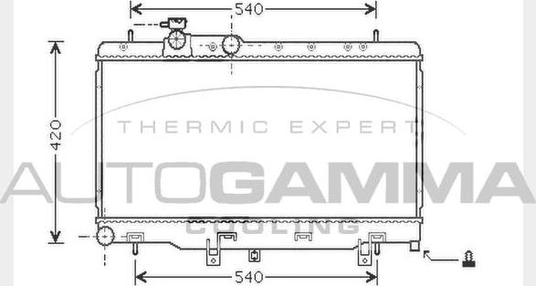 Autogamma 104475 - Радіатор, охолодження двигуна autocars.com.ua