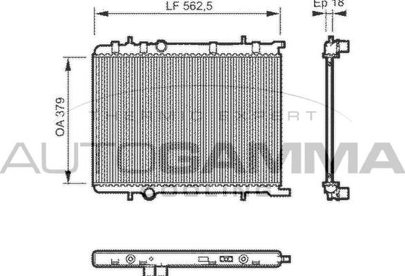 Autogamma 104499 - Радіатор, охолодження двигуна autocars.com.ua