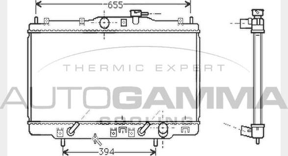 Autogamma 104513 - Радіатор, охолодження двигуна autocars.com.ua