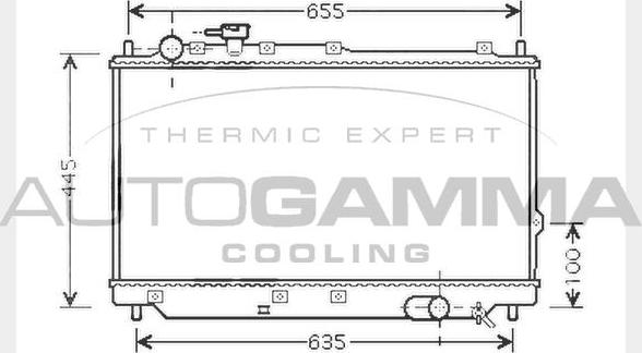 Autogamma 104521 - Радіатор, охолодження двигуна autocars.com.ua