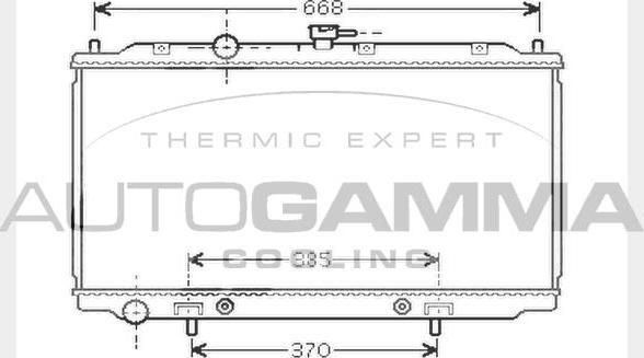 Autogamma 104553 - Радіатор, охолодження двигуна autocars.com.ua