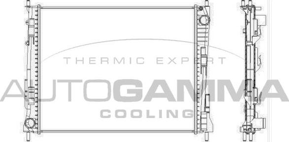 Autogamma 104562 - Радіатор, охолодження двигуна autocars.com.ua