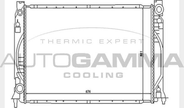 Autogamma 104591 - Радіатор, охолодження двигуна autocars.com.ua