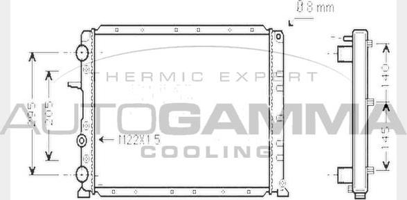 Autogamma 104634 - Радіатор, охолодження двигуна autocars.com.ua