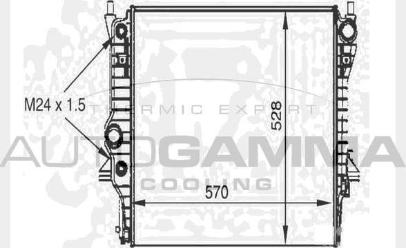 Autogamma 104648 - Радіатор, охолодження двигуна autocars.com.ua