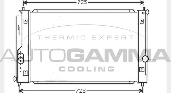 Autogamma 104741 - Радіатор, охолодження двигуна autocars.com.ua