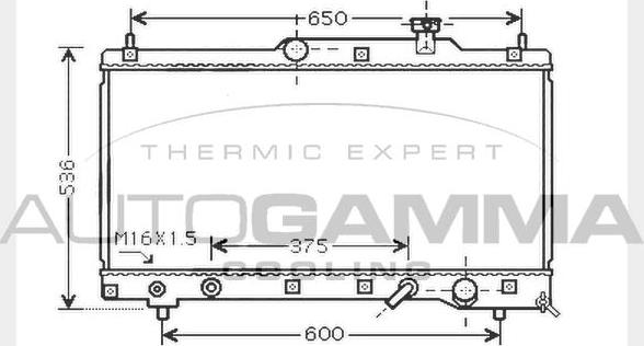 Autogamma 104744 - Радіатор, охолодження двигуна autocars.com.ua