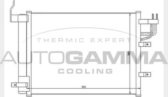 Autogamma 104759 - Конденсатор, кондиціонер autocars.com.ua