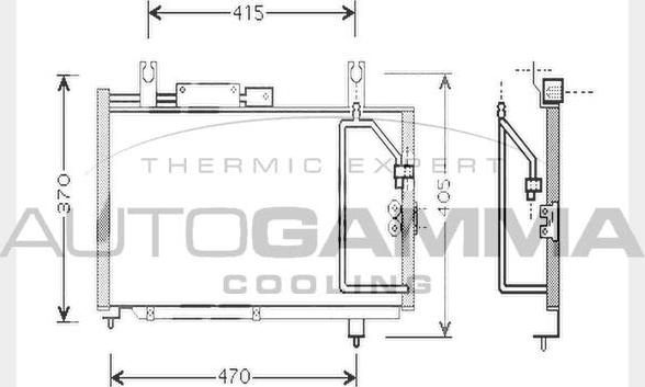 Autogamma 104762 - Конденсатор, кондиціонер autocars.com.ua