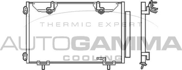 Autogamma 104766 - Конденсатор, кондиціонер autocars.com.ua
