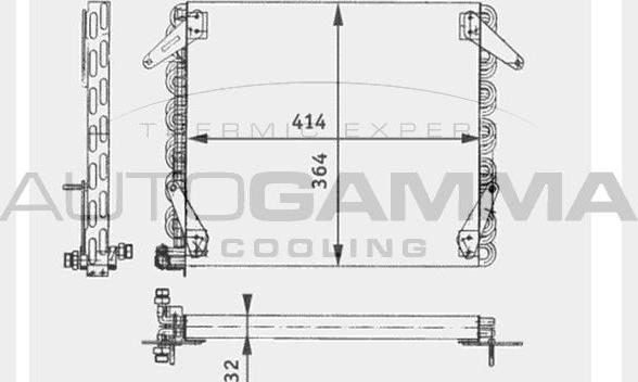 Autogamma 104778 - Конденсатор, кондиціонер autocars.com.ua