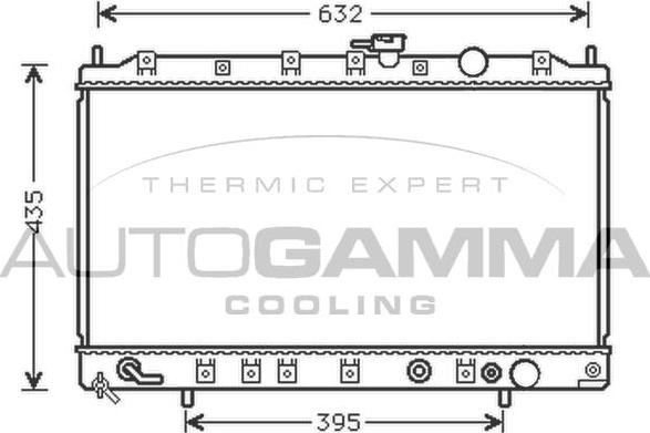 Autogamma 104857 - Радіатор, охолодження двигуна autocars.com.ua