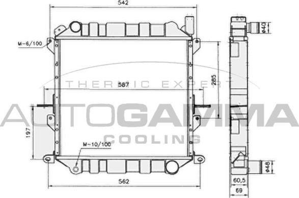 Autogamma 104859 - Радіатор, охолодження двигуна autocars.com.ua