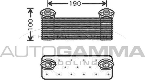 Autogamma 104872 - Масляний радіатор, рухове масло autocars.com.ua