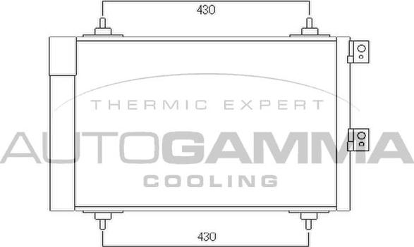 Autogamma 104899 - Конденсатор, кондиціонер autocars.com.ua