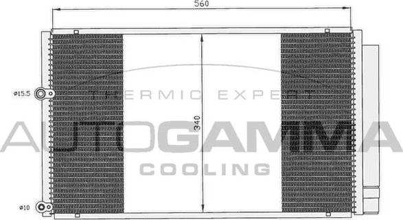 Autogamma 104922 - Конденсатор, кондиціонер autocars.com.ua