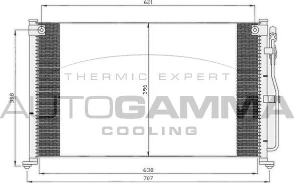 Autogamma 104997 - Конденсатор, кондиціонер autocars.com.ua