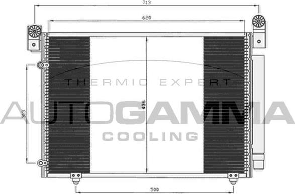 Autogamma 105008 - Конденсатор, кондиціонер autocars.com.ua