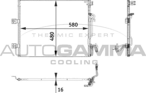 Autogamma 105010 - Конденсатор, кондиціонер autocars.com.ua