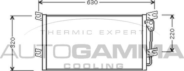 Autogamma 105011 - Конденсатор, кондиціонер autocars.com.ua