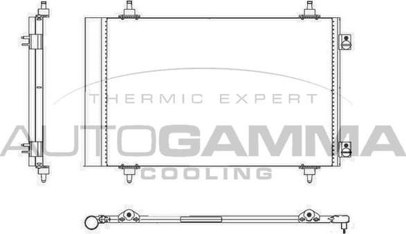 Autogamma 105022 - Конденсатор, кондиціонер autocars.com.ua