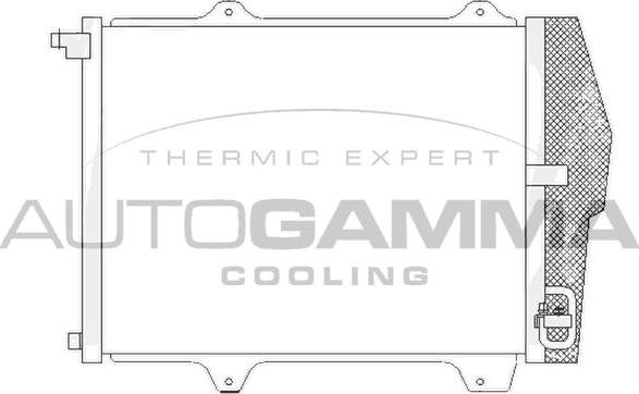 Autogamma 105028 - Конденсатор, кондиціонер autocars.com.ua