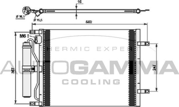 Autogamma 105085 - Конденсатор, кондиціонер autocars.com.ua