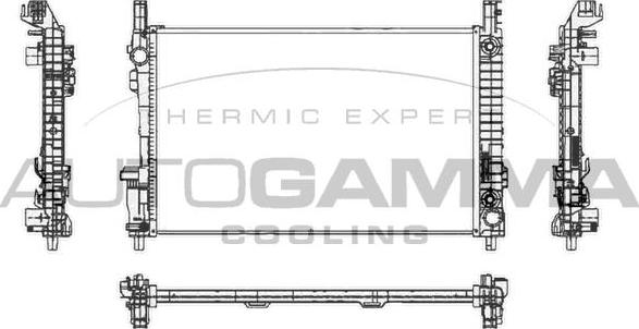 Autogamma 105132 - Радіатор, охолодження двигуна autocars.com.ua