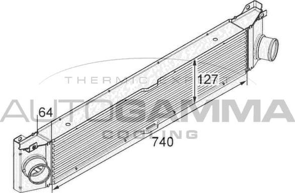 Autogamma 105141 - Интеркулер autocars.com.ua