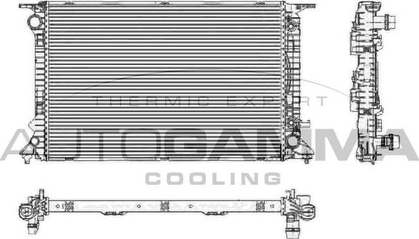 Autogamma 105159 - Радіатор, охолодження двигуна autocars.com.ua
