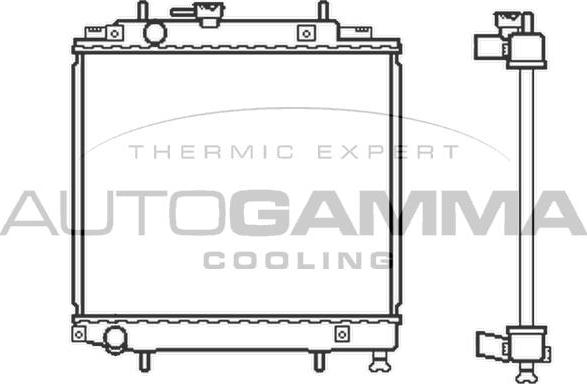 Autogamma 105160 - Радіатор, охолодження двигуна autocars.com.ua
