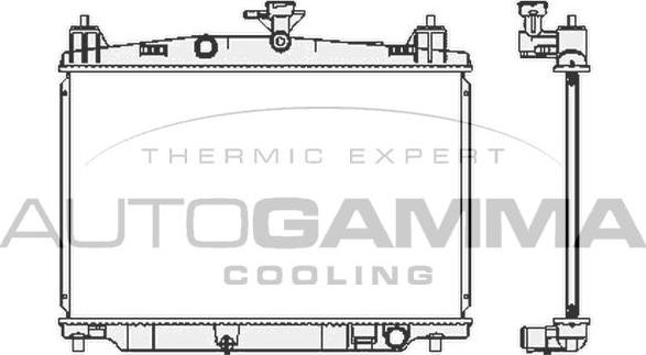 Autogamma 105164 - Радіатор, охолодження двигуна autocars.com.ua