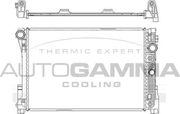 Autogamma 105172 - Радиатор, охлаждение двигателя autodnr.net