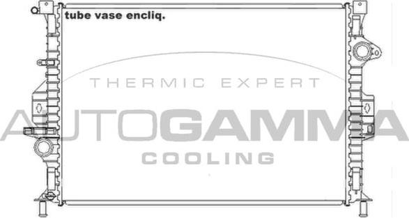Autogamma 105206 - Радіатор, охолодження двигуна autocars.com.ua