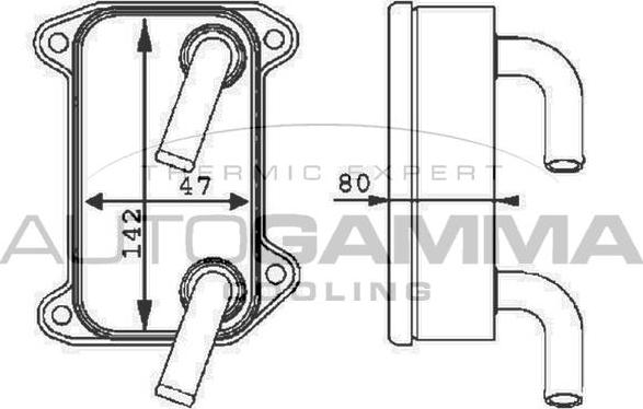 Autogamma 105229 - Масляний радіатор, рухове масло autocars.com.ua